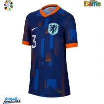 Nederland Matthijs de Ligt #3 Bortedrakt Dame EM 2024 Kortermet